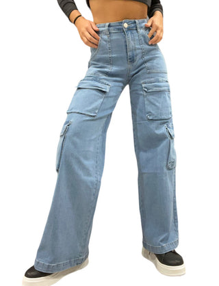 Jeans cargo a zampa art L195
